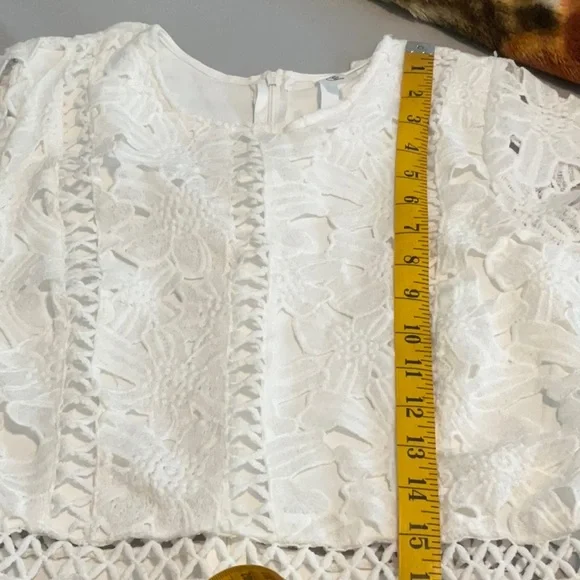 NY Collection Elegant White Lace Evening Gown size S - Picture 10 of 12